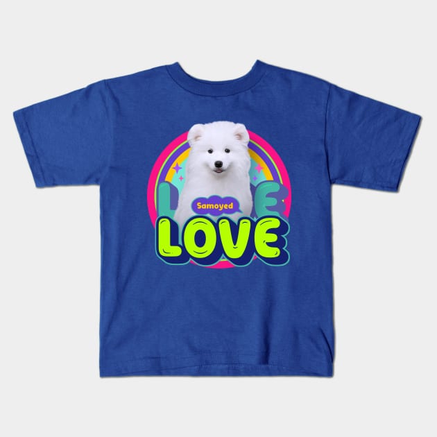 Samoyed dog Kids T-Shirt by Puppy & cute